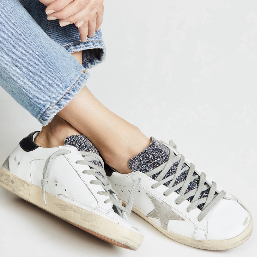 Golden Goose Superstar Sneakers With Swarovski Crystals